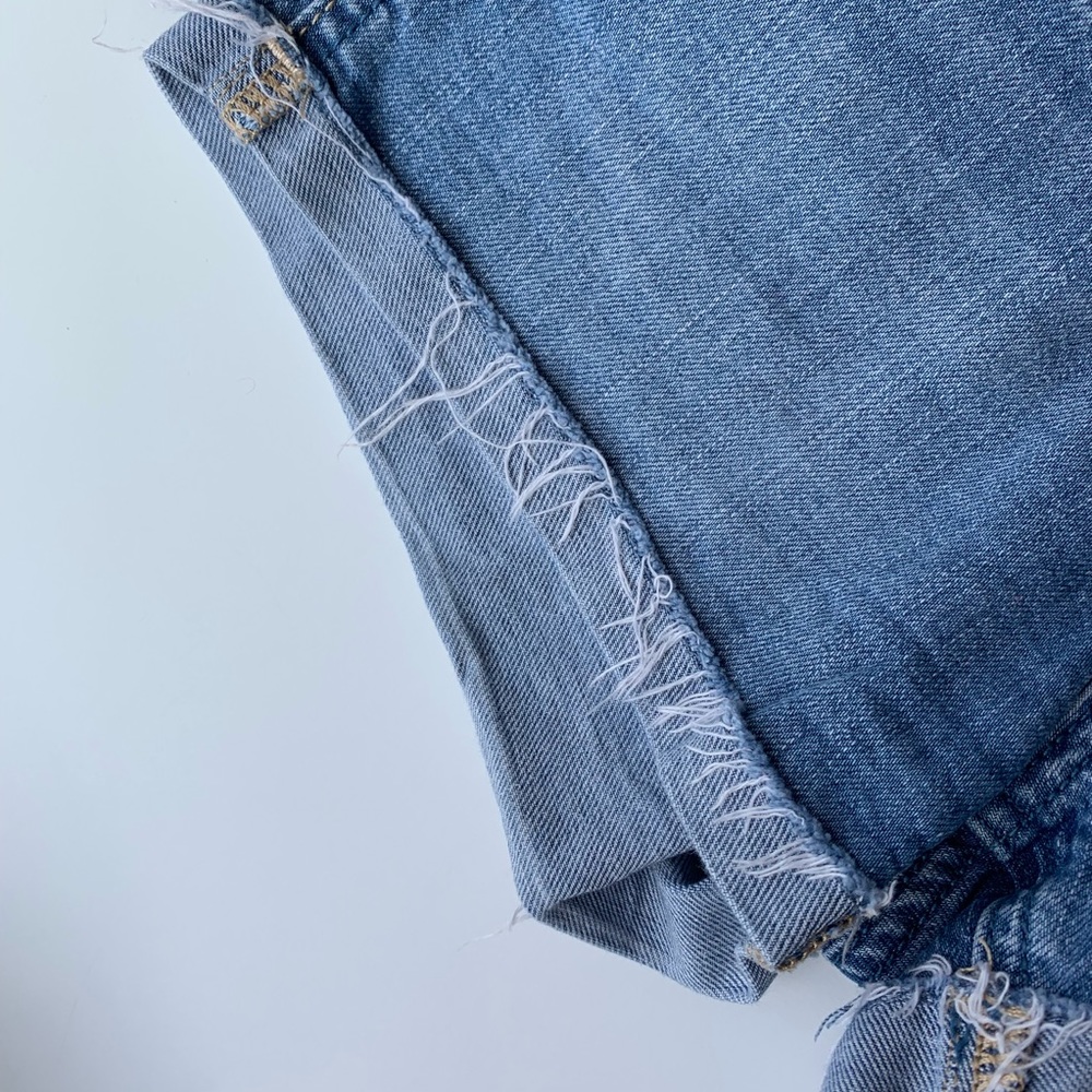 Mid-waist Jean Shorts - Picture 5 of 6